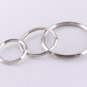 keyrings, Silver Spilit Rings Keyrings Double Loop Rings Keychains Supplies Keyring findings Optional size 20pcs