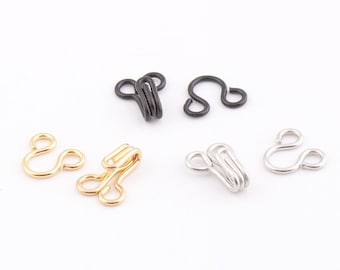 Hook and Eyes 50set 6mm wide Hook and Eye clasp Hook and Eyes Fasteners for Dresses Shirts Bra Making