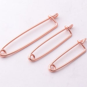24pcs Rose Gold Small Safety Pins 359mm Metal Sewing Supplies 