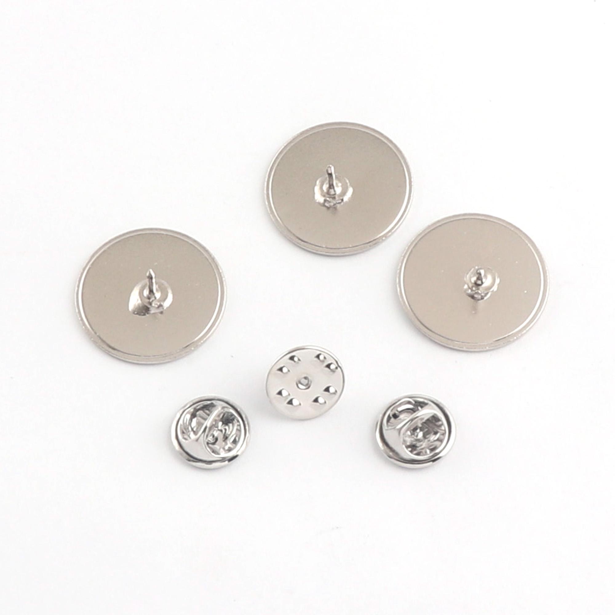10/30/50 Sets Silver/gold Brass Blank Brooch Tie Pins Pinch Badge ...