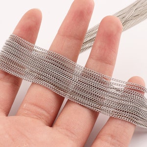 Fine chain necklace chain Curb Chain Barleycorn Chain Spiga Chain Belcher Chain for Jewellery Making