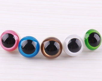 5pair 15mm Colorful Plastic Eyes With Washer Safety Eyes Amigurumi Eyes Round safety eye Animals eyes Doll Eyes Pick Color