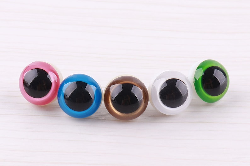 5pair 15mm Colorful Plastic Eyes With Washer Safety Eyes Etsy