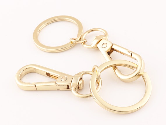 Keychain With Clip Gold Key Chain Supplies Swivel Clasp Snap Clip Hook  Split Rings Swivel Clasp With Key Ring 6pcs -  Canada