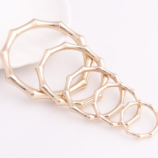 O Rings Bamboo Rings O Loops O Rings Buckle Purse Ring Strap Connector Rings Gold Optional size 4pcs