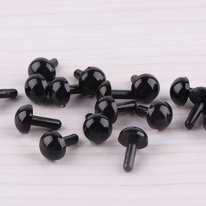 20pcs Black amigurumi eyes 6mm Toy Safety Eyes Round Safety Eye Plastic Eyes toy eyes Doll Eyes Teddy Bear eyes Animal Eyes