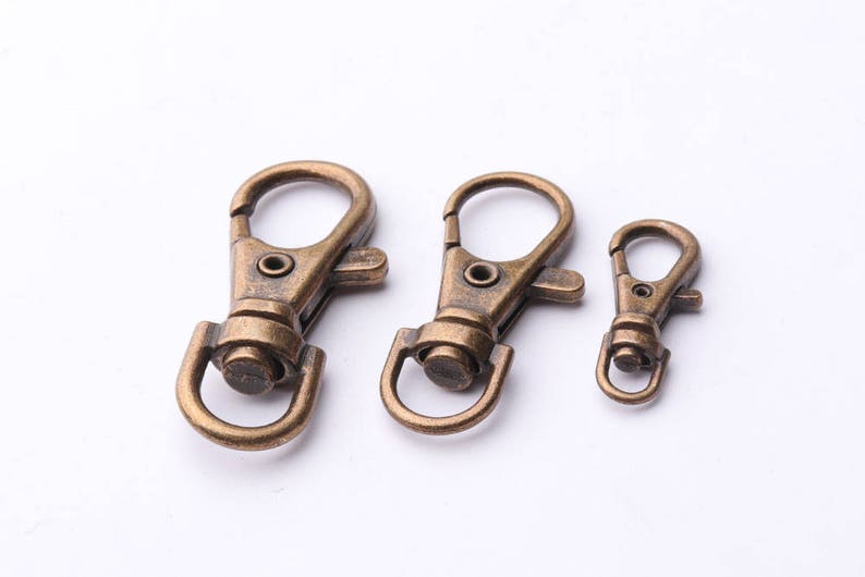 38mm 33mm 23mm Antique Brass swivel snap hooks swivel clasp Swivel Hook Swivel Lobster Clasp trigger hook Landyard Clip Purse Lobster Clasp
