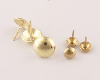 Upholstery Tacks Nailhead Tacks  11mm/19mm  Rivets Vintage Upholstery Nails Furniture Leather Tacks Decotacks Gold 20pcs/50pcs