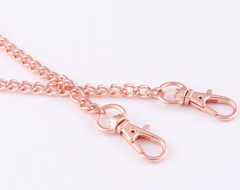 Rose Gold Chain with Lobster Clasp Metal Chain Purse Strap Shoulder Purse Strap Wrist Strap Chain Strap for handbag 70cm