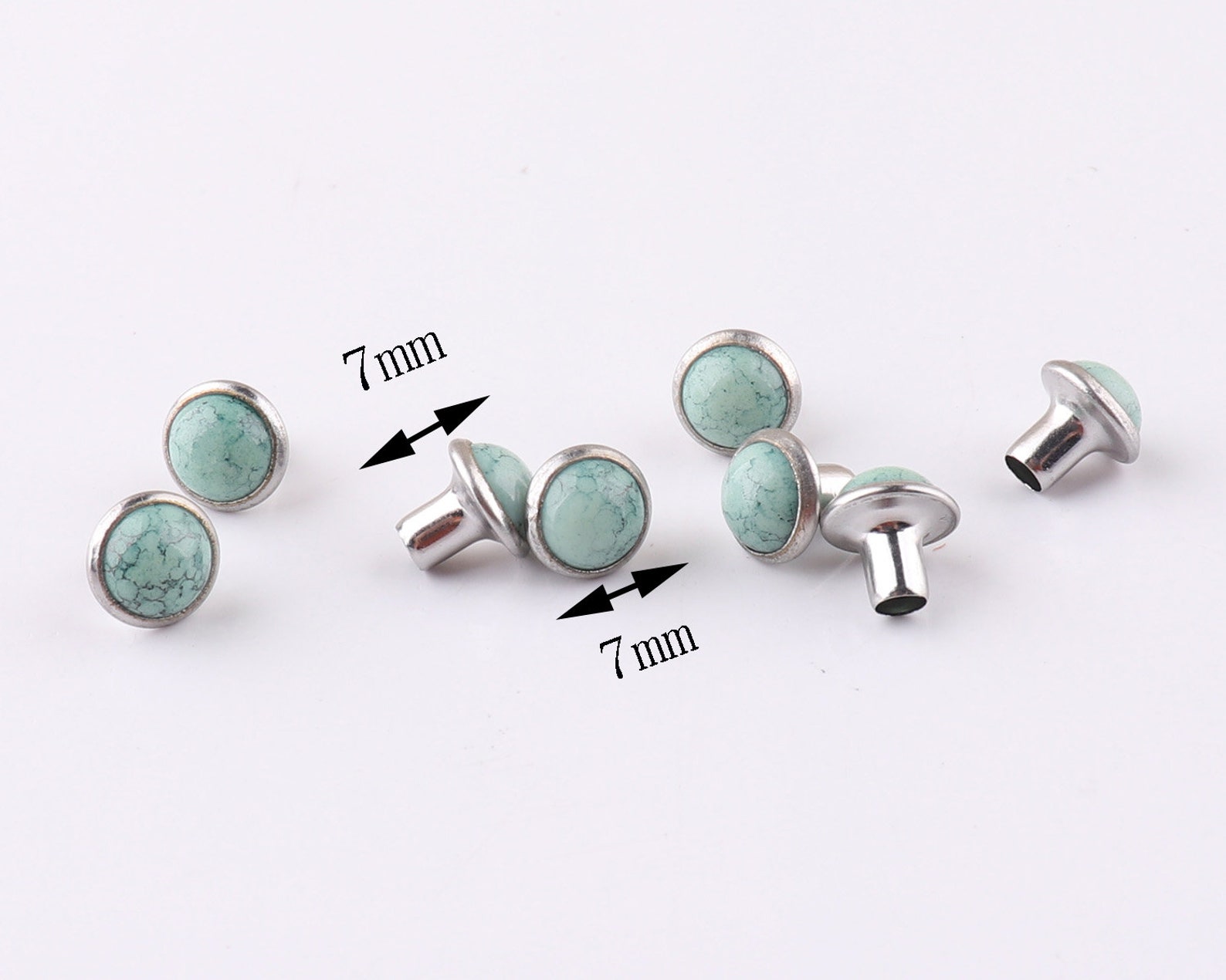 Decorative Rivet Round Rivet 7mm Rapid Rivet Studs Turquoise Etsy
