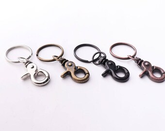 Fermagli Artiglio, Gancio Girevole, Portachiavi, 4 Pezzi KC Aragosta Placcata Oro Girevole Fermaglio E Portachiavi, Artiglio Di Aragosta - 69x30mm - Italia - Foto 4