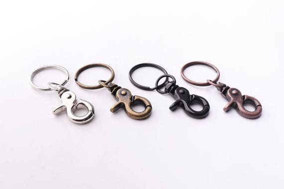 6pcs Split Schlüsselanhänger mit Dreh-Verschluss, die Kette Schlüssel  Schlüsselanhänger schwenken Haken Verschluss drehkarabiner Geldbörse für  das Hinzufügen von Schlüsselbänder Charms -  Schweiz