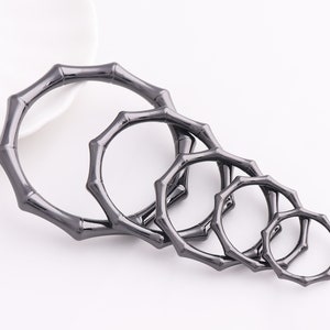 O Rings Bamboo Rings Circle Ring Loops O Buckles Purse Ring Strap Connector Rings Gunmetal Optional size 4pcs