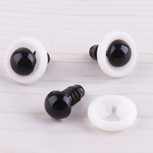 10pcs 9mm amigurumi eyes Toy Safety Eyes Clear Round Safety Eye Plastic Eyes toy eyes Doll Eyes Come With Washers