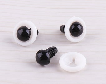 10pcs 15mm Amigurumi Eyes White Safety Eyes Plastic Eyes Round