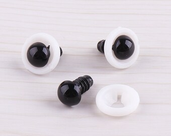 10pcs 9mm amigurumi eyes Toy Safety Eyes Clear Round Safety Eye Plastic Eyes toy eyes Doll Eyes Come With Washers