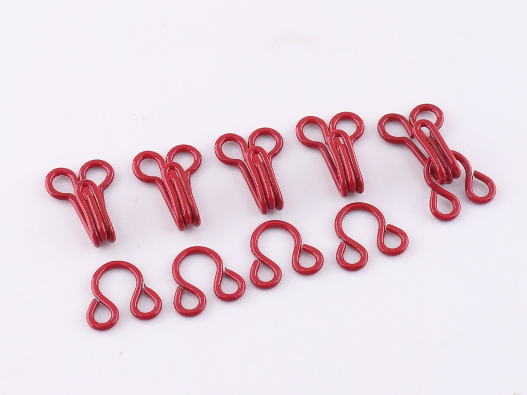 50 Pairs Skirt Hooks and Eyes Hook and Eye Latch for Clothing Bra Trousers  Skirt Dress&Sewing DIY Garment Accessories Craft