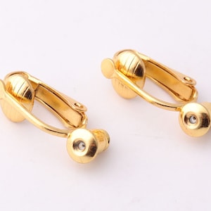 6pairs Gold Clip on earring converter studs to clp on earrings changer stud to clips clip on earrings