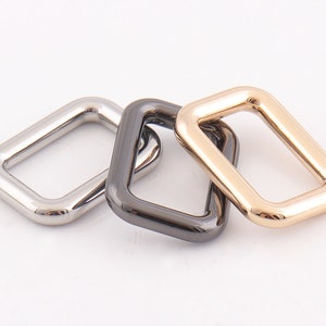 Rektangulär ring 14 mm (9/16") rem rektangulär ring Metall rektangulär spänne ring för väska bältesögla rem handväsksbeslag