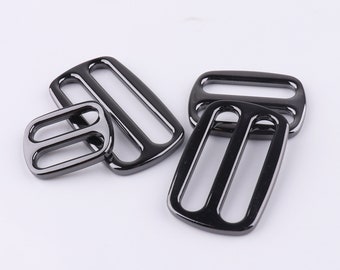 Slider gespen rechthoek gesp Gunmetal Triglide verstelbare gesp voor singelbanden riemen tassen hardware huisdier kragen optionele grootte 6pcs
