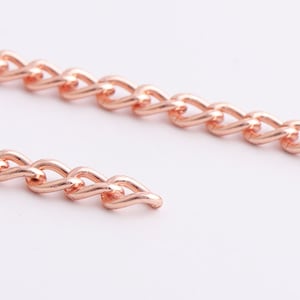 Rose gold chains 6mm(w) Link Chains twisted chain curb chain Bulk Chain Wholesale Chains