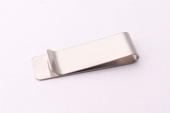 2pcs 55mm*20mm Silver Money Clips Wallet hardware metal Money Clip Leather  Wallet Clips accessory for Clip Wallet Gift For Him Boyfriend