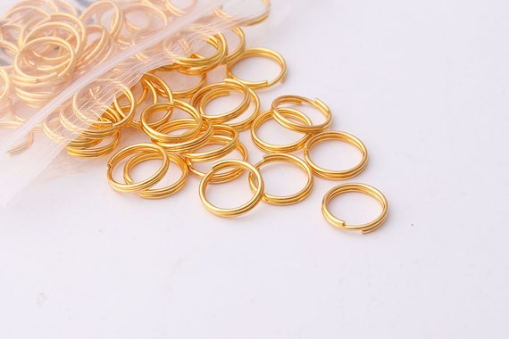 Gold Jump Rings 500pcs 10mm Double Loops Split Ring Bulk Jump Rings Split  Rings Double Loop Rings Jewelry Findings 