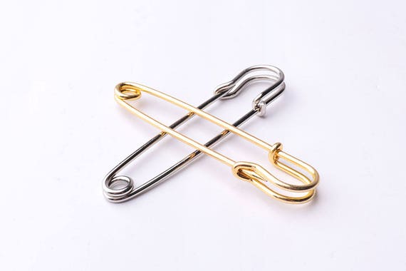 10pcs Extra Large Gold Strong Heavy Duty Safety Pins Craft Jewelry