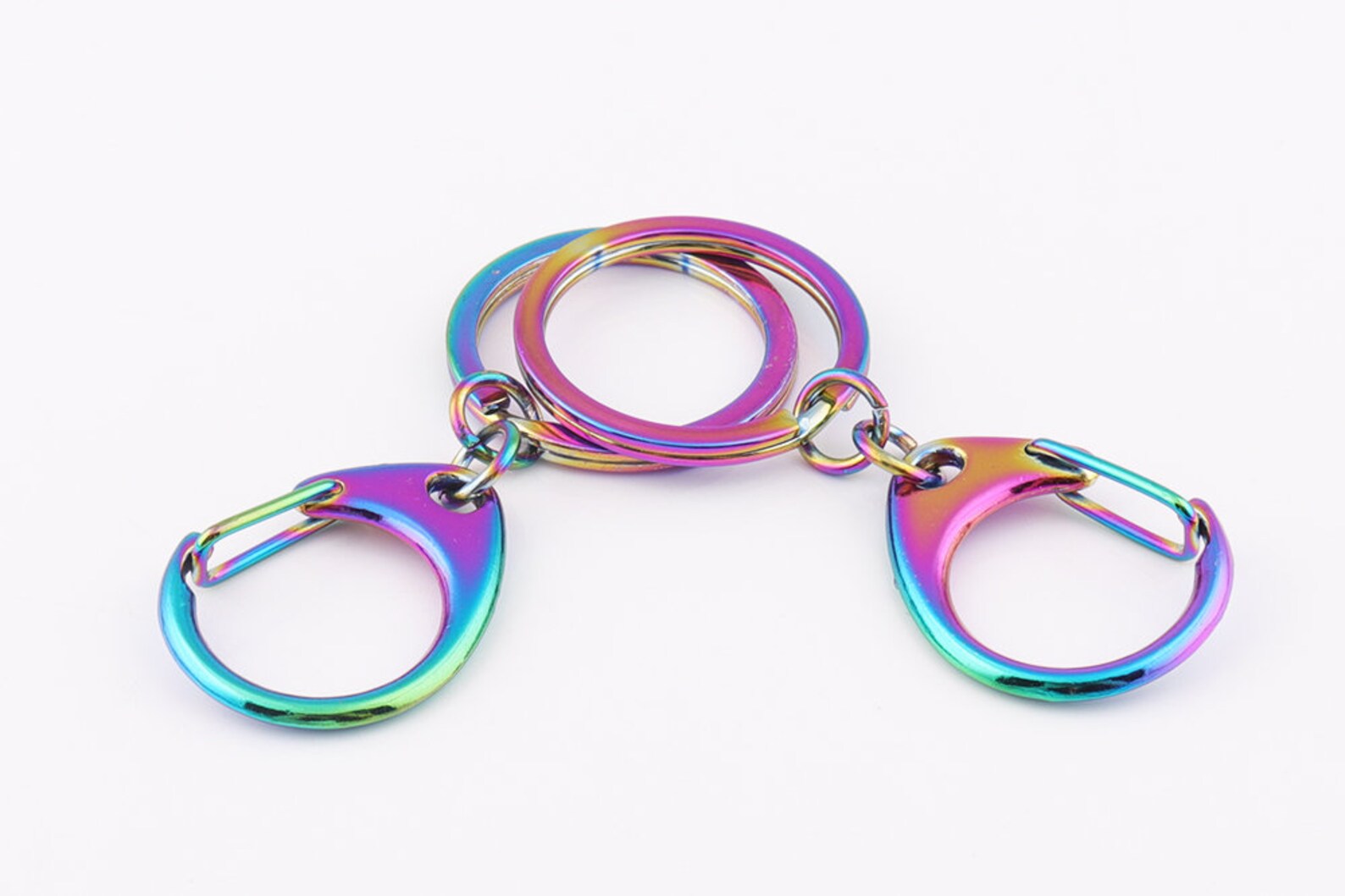 Rainbow Keychains Lobster Clasp With Split Keyrings Swivel Key Etsy