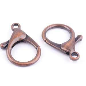 10pcs Large Lobster Clasps 1&quot;3/8&quot;inch(35mm) Copper Lobster Claw Clasp Jewelry Clasps Bracelet Clasp DIY Jewelry Making Findings