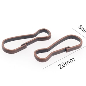 50 Stück Antik Kupfer Lanyard Haken Lanyard Clip Hooks Lanyard Verschluss Lanyard Spring Clips ID Card Clips 20mm*8mm Kupfer