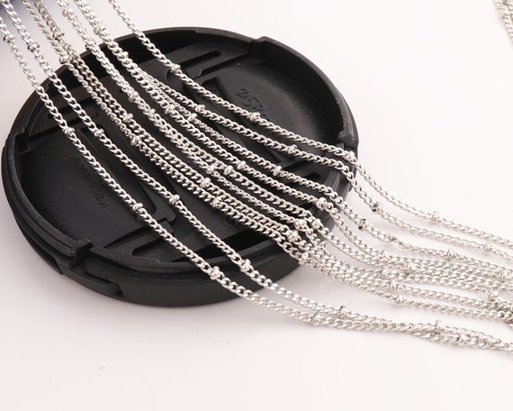 Necklace Chain Satellite Chain Silver Chain,jewelry Necklace Chain Bulk  Chain Wholesale Bulk Chains for Choker Necklace 