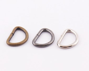 50 x D Ringe 3/8"(10mm) kleine D-Ringe Schnallen Metall d-Ringe springen Ring Armband Ring Geldbörse Ringe diy Schmuck machen