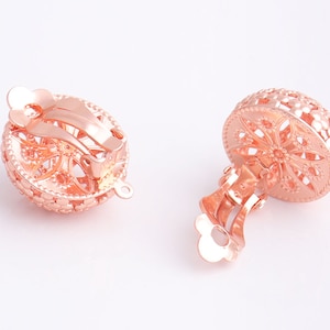 6pairs Rose gold clip on earring backs Earring Clips hollow earrings Clip On Ear Wires earring clip adaptor adapter earring findings