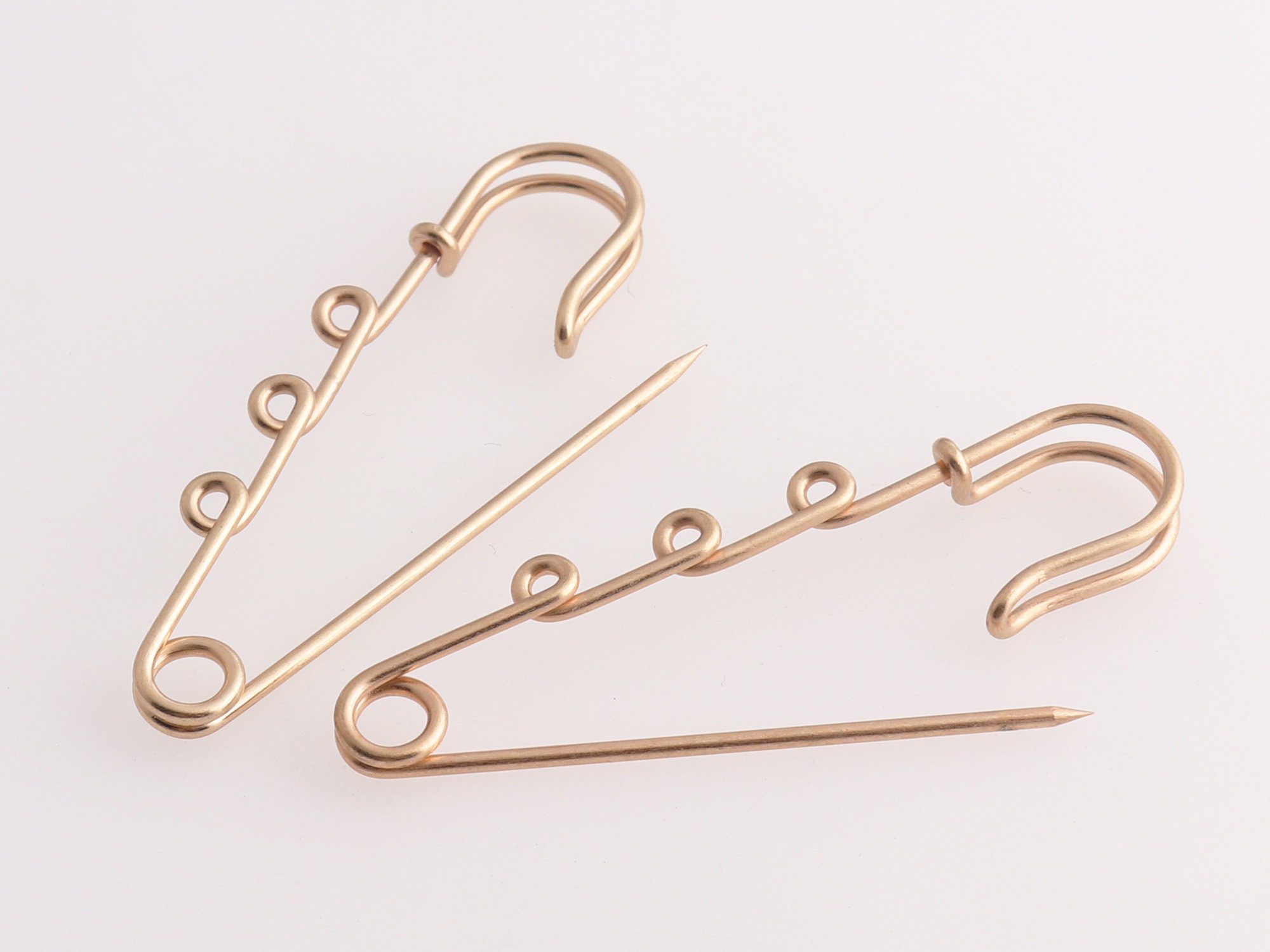 Safety Pins Brooches Kilt Pins With Loops Safety Brooch Metal Etsy