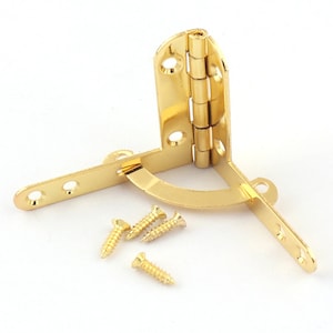 4pcs 39mmx43mm Gold Box hinge Quadrant hinge metal box hinges jewelry box hinge support hinge furniture hinges box hardware