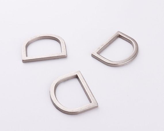 6 Pcs Flat D-ring Buckles Metal D-ring Findings D Rings High