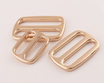 Slider Buckles Rectangle Buckle Triglide Adjustable Buckle Webbing/Straps Buckle Bags Hardware Pet Collars Optional size Gold 6pcs