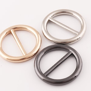 Circular Buckle Strap Buckles  Belt Buckle Adjuster buckle Round Metal Slide Buckle adjuster slide buckle for bags fingdings 4pcs