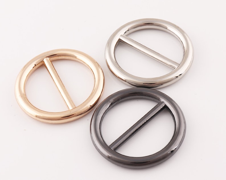Circular Buckle Strap Buckles Belt Buckle Adjuster buckle Round Metal Slide Buckle adjuster slide buckle for bags fingdings 4pcs
