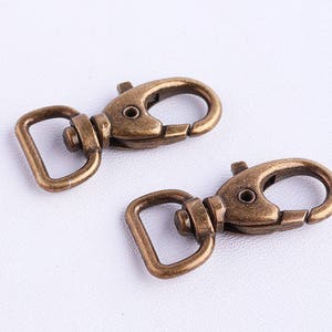 6Pcs 1/2&quot; Metal Swivel Snap Lobster Swivel Clasp Swivel Hooks Swivel Lobster Clasp Lanyard Clips Swivel Clasp