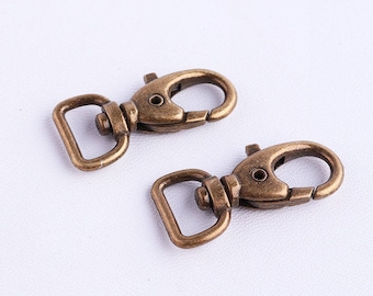 6Pcs 1/2" Metal Swivel Snap Lobster Swivel Clasp Swivel Hooks Swivel Lobster Clasp Lanyard Clips Swivel Clasp