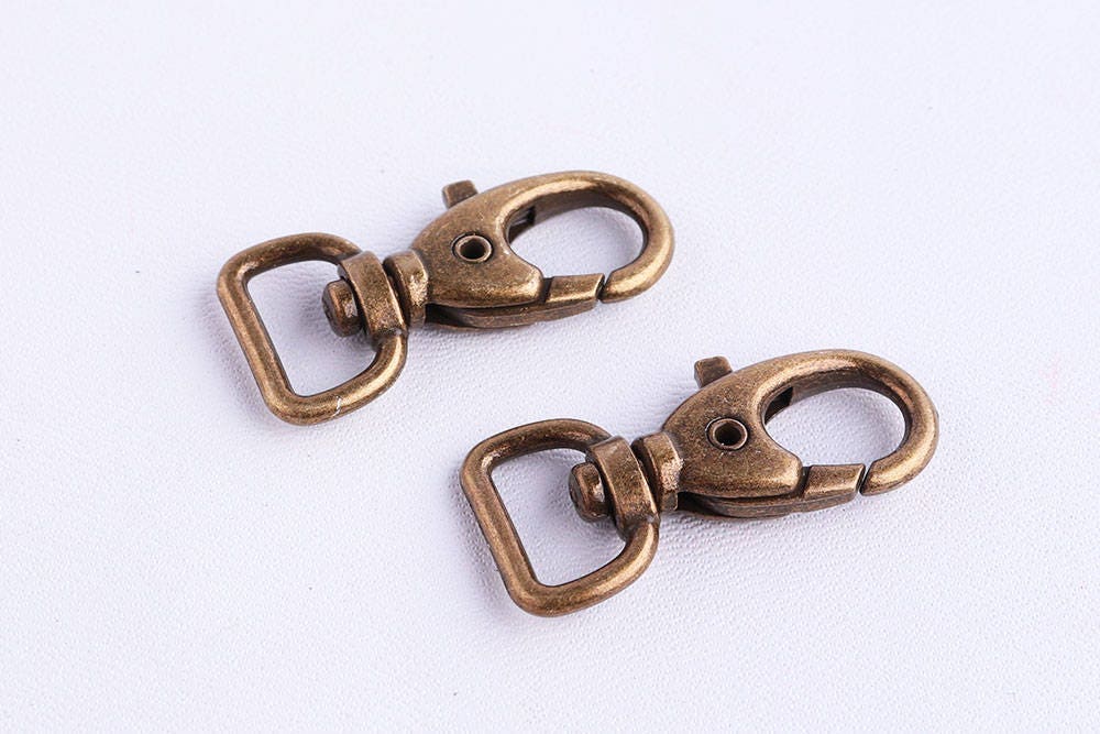 6pcs 1/2" métalliques pivotantes pression pivotant fermoir pivotant crochets pivotant homard fermoir longe Clips pivotant fermoir