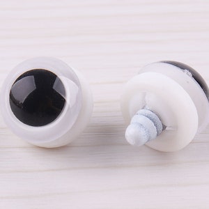 10pcs 15mm amigurumi eyes white Safety eyes Plastic Eyes Round safety eye Animal eyes toy eyes Doll Eyes With Washers