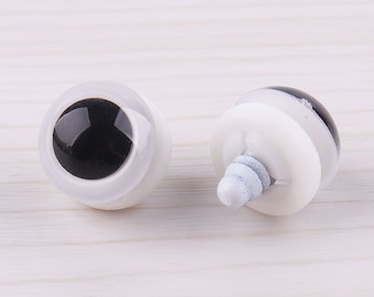 10pcs 15mm amigurumi eyes white Safety eyes Plastic Eyes Round safety eye Animal eyes toy eyes Doll Eyes With Washers