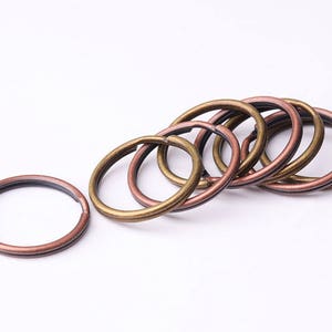 20mm Split Key Ring Large Split Rings Bronze Copper Round Split Keyring Double Loops key rings key chain ring kerfob split keyrings Findings