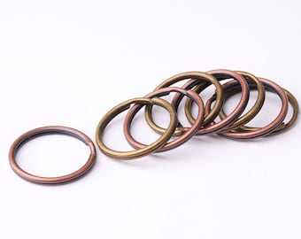 20mm Split Key Ring Large Split Rings Bronze Copper Round Split Keyring Double Loops key rings key chain ring kerfob split keyrings Findings