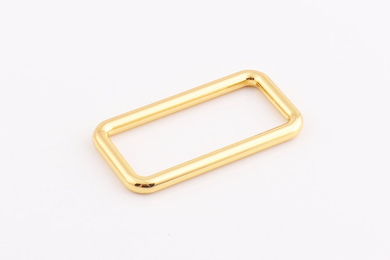 Gold Rectangular ring 11/237mm Metal rectangle Etsy