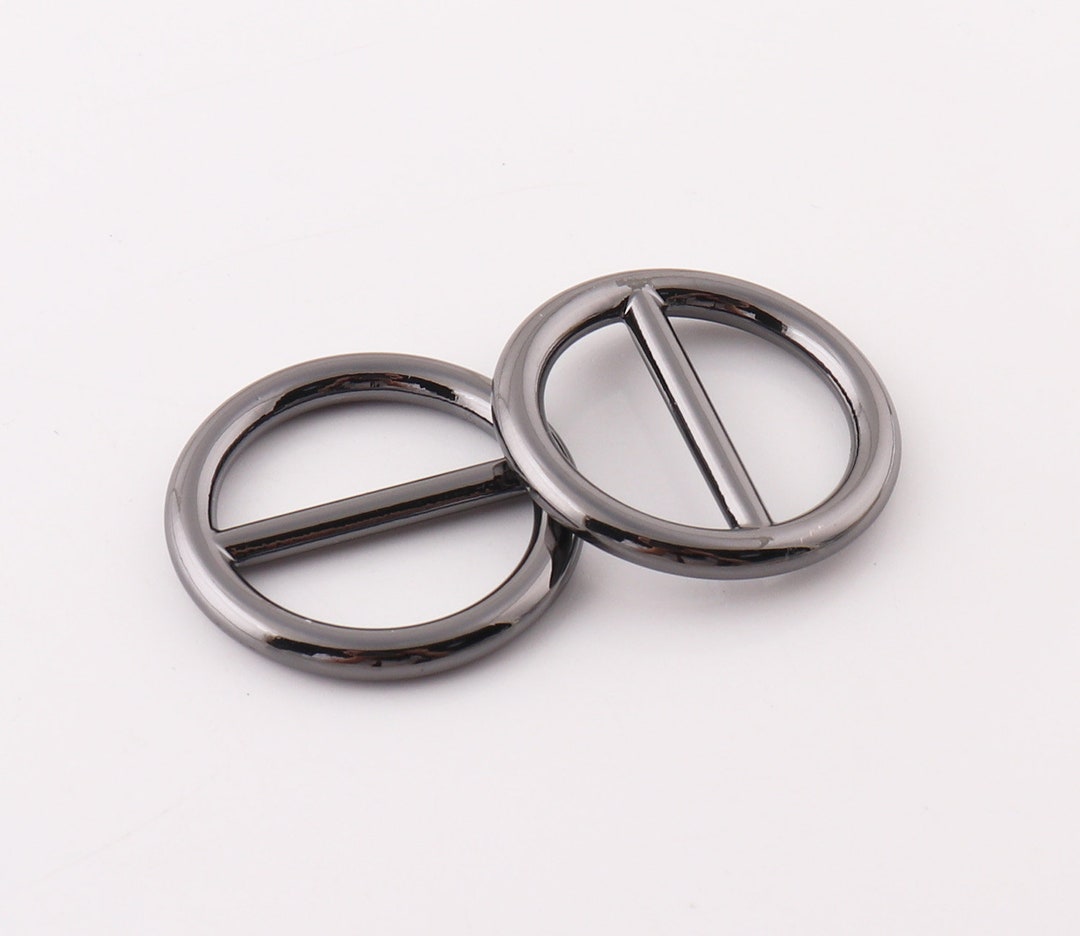 5pcs Black Scarf Ring Clip T-shirt Tie Clip Metal Round Buckle Clothing  Ring