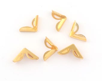3/4'' (17mm) Gold Box Corner protector corners Metal Corners Bookbinding corner photo frame corner book corner protects--10pcs/50pcs/200pcs